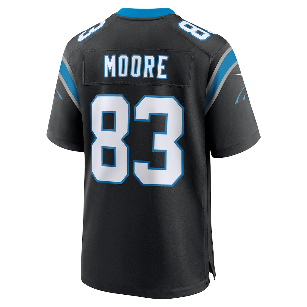 harde C.Panthers #83 David Moore Black Game Jersey