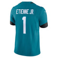 harde J.Jaguars #1 Travis Etienne Jr Teal Vapor F.U.S.E. Limited Jersey