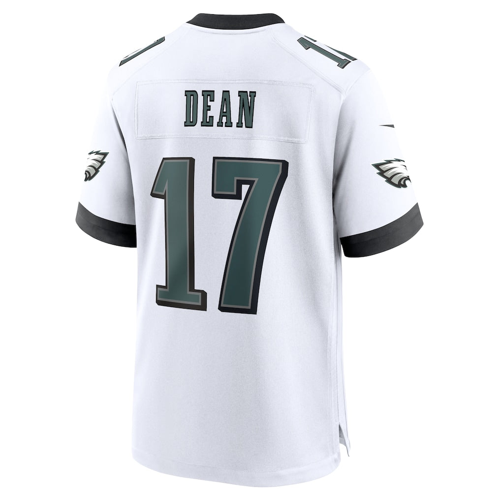 harde P.Eagles #17 Nakobe Dean White Game Jersey
