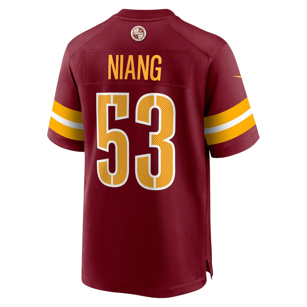 harde W.Commanders #53 Lucas Niang Burgundy Team Game Jersey