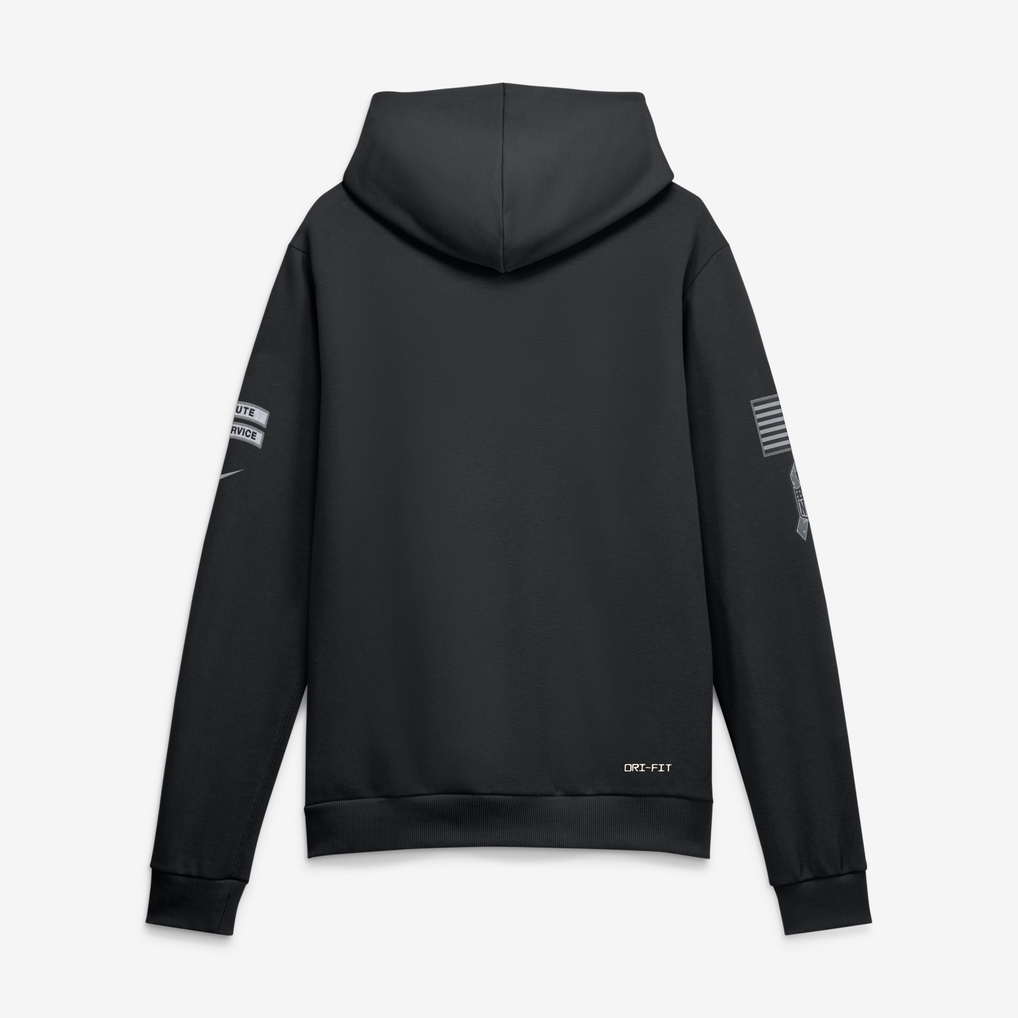 harde LA.Chargers Black 2026 Salute to Service Sideline Dri-FIT Pullover Hoodie Jerseys