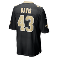 harde NO.Saints #43 Michael Davis Black Team Game Jersey