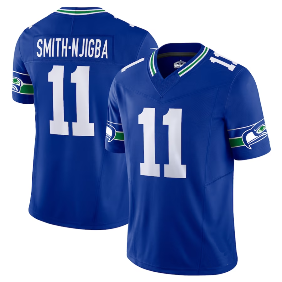 harde #11 Jaxon Smith-Njigba Player S.Seahawks Royal Alternate Vapor F.U.S.E. Limited Stitched Jerseys