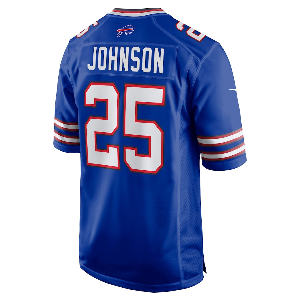 harde B.Bills #25 Ty Johnson Royal Team Game Jersey