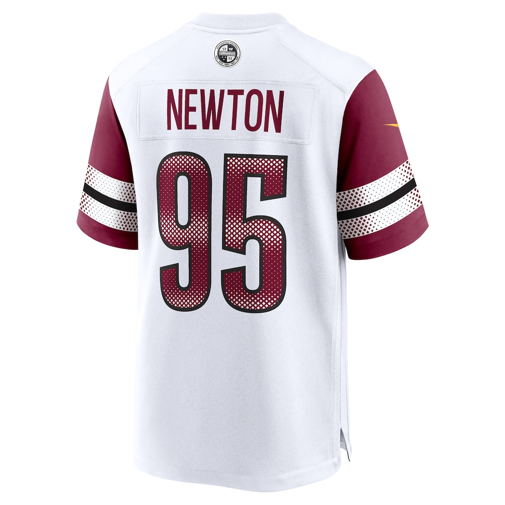 harde W.Commanders #95 Jer'Zhan Newton White Game Jersey