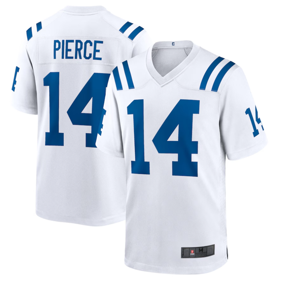 harde #14 Alec Pierce Player IN.Colts Away Game Stitched Jerseys - White
