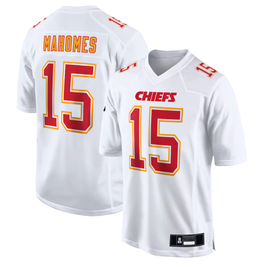 harde #15 Patrick Mahomes Player KC.Chiefs Carbon White Fashion Game Stitched Jerseys