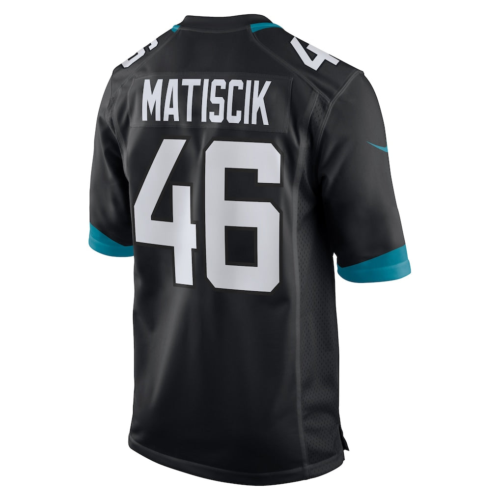 harde J.Jaguars #46 Ross Matiscik Black Alternate Game Jersey