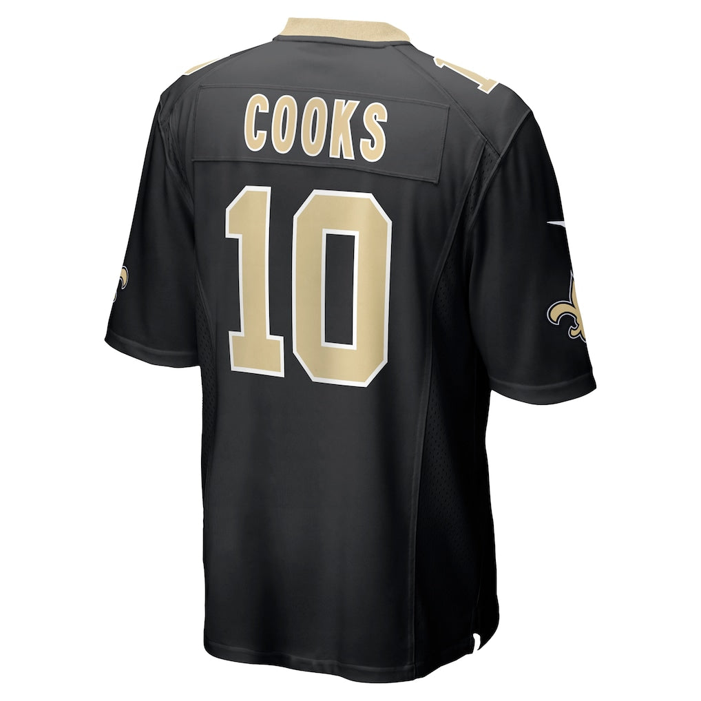 harde NO.Saints #10 Brandin Cooks Black Team Game Jersey