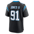 harde C.Panthers #91 Patrick Jones II Black Team Game Jersey