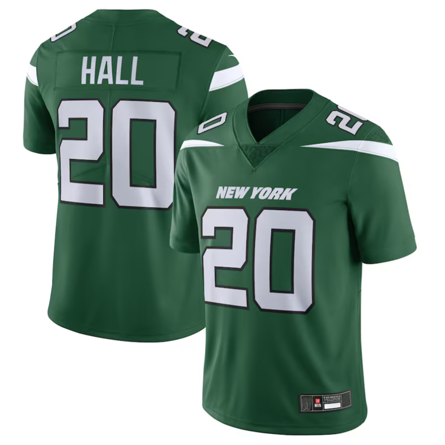 harde #20 Breece Hall Player NY.Jets Gotham Green Vapor Untouchable Limited Stitched Jerseys