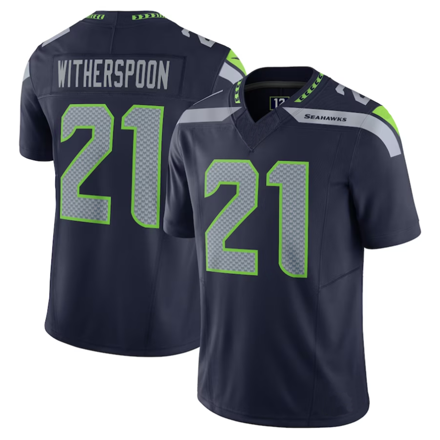 harde S.Seahawks #21 Devon Witherspoon Player Navy Vapor F.U.S.E. Limited Stitched Jerseys