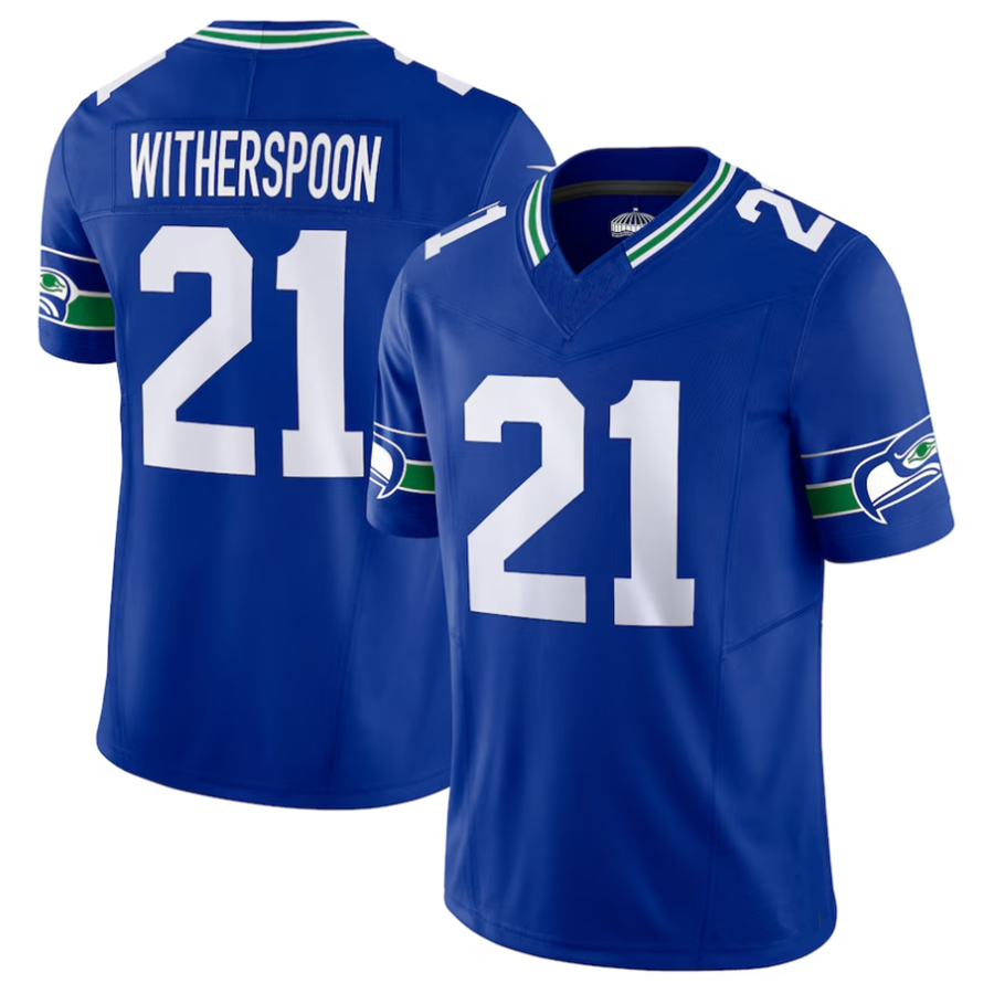 harde S.Seahawks #21 Devon Witherspoon Player Royal Alternate Vapor F.U.S.E. Stitched Jerseys