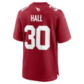 harde A.Cardinals #30 Darren Hall Cardinal Team Game Jersey
