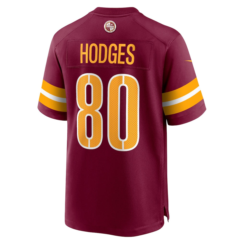 harde W.Commanders #80 Curtis Hodges Burgundy Game Player Jersey