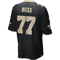 harde NO.Saints #77 Carl Nicks Black Game Retired Player Jersey