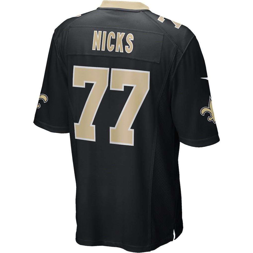 harde NO.Saints #77 Carl Nicks Black Game Retired Player Jersey