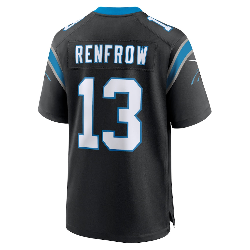 harde C.Panthers #13 Hunter Renfrow Black Team Game Jersey