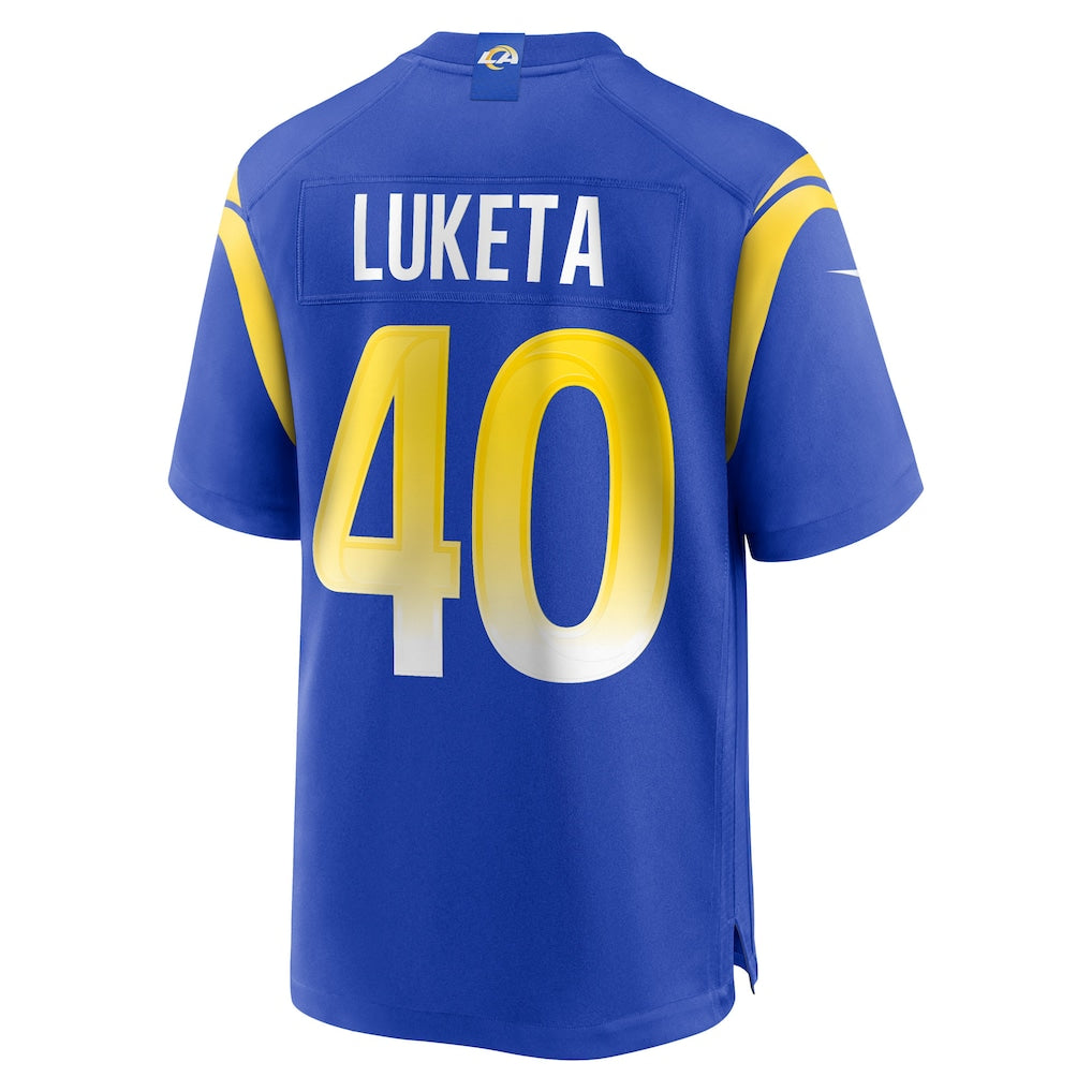 harde LA.Rams #40 Jesse Luketa Royal Team Game Jersey
