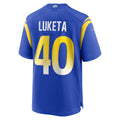 harde LA.Rams #40 Jesse Luketa Royal Team Game Jersey