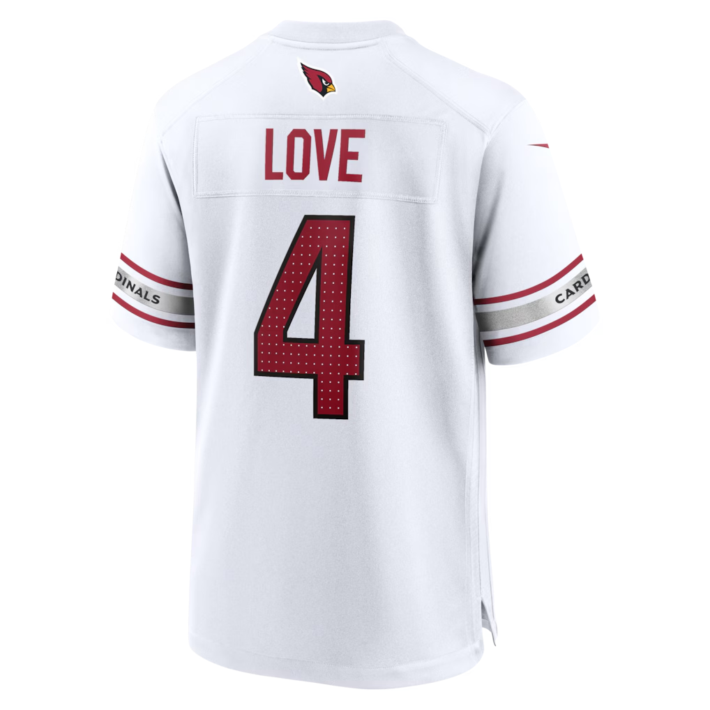 harde A.Cardinals #4 Jeremiyah Love White Game Player Stitched Jerseys
