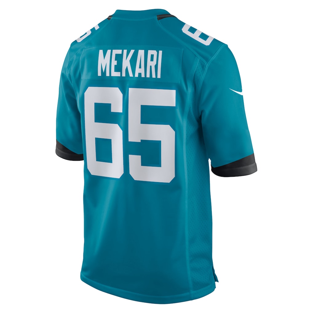 harde J.Jaguars #65 Patrick Mekari Teal Team Game Jersey