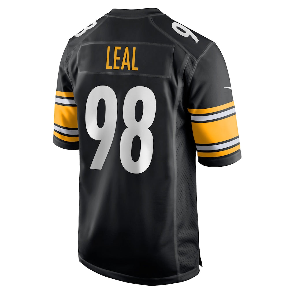 harde P.Steelers #98 DeMarvin Leal Black Game Player Jersey