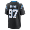harde C.Panthers #97 Bobby Brown Black Team Game Jersey