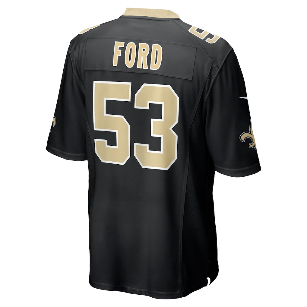 harde NO.Saints #53 Jaylan Ford Black Game Jersey
