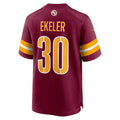 harde W.Commanders #30 Austin Ekeler Burgundy Game Player Jersey