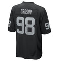 harde LV.Raiders #98 Maxx Crosby Black Game Jersey American Stitched Jerseys