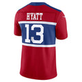 harde NY.Giants #13 Jalin Hyatt Century Red Alternate Vapor F.U.S.E. Limited Jersey