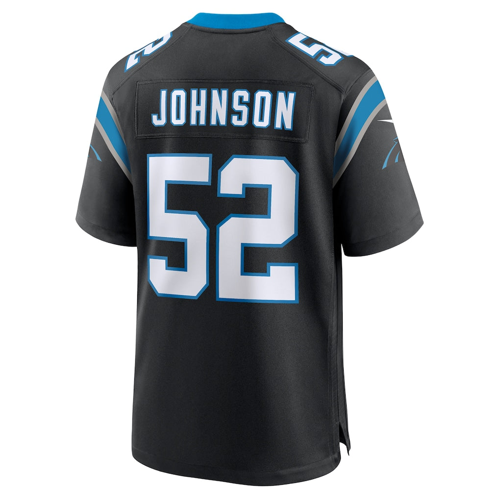 harde C.Panthers #52 DJ Johnson Black Game Jersey