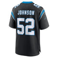 harde C.Panthers #52 DJ Johnson Black Game Jersey