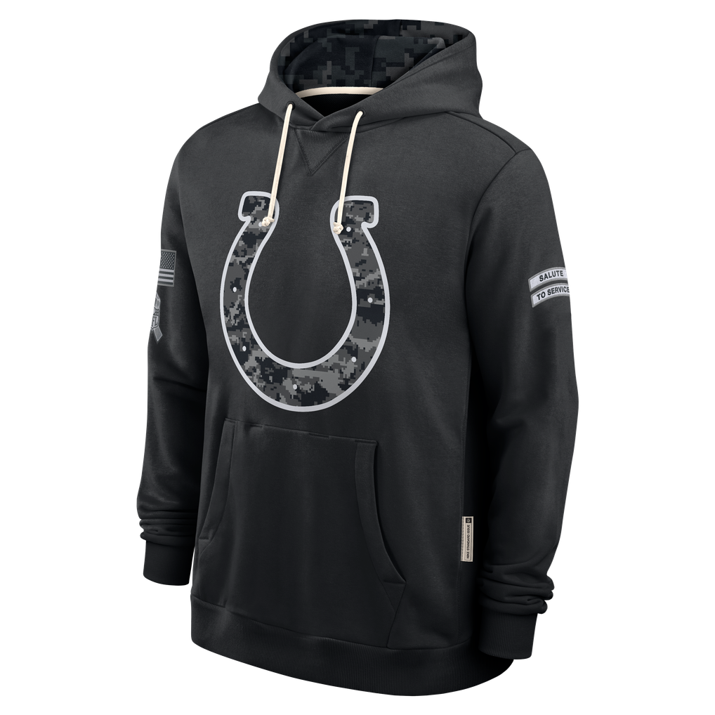 harde IN.Colts Black 2026 Salute to Service Sideline Dri-FIT Pullover Hoodie Jerseys