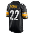 harde P.Steelers #22 Juan Thornhill Black Team Game Jersey