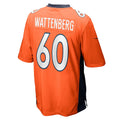 harde D.Broncos #60 Luke Wattenberg Orange Game Player Jersey