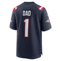 harde NE.Patriots #1 Dad Navy Game Jersey