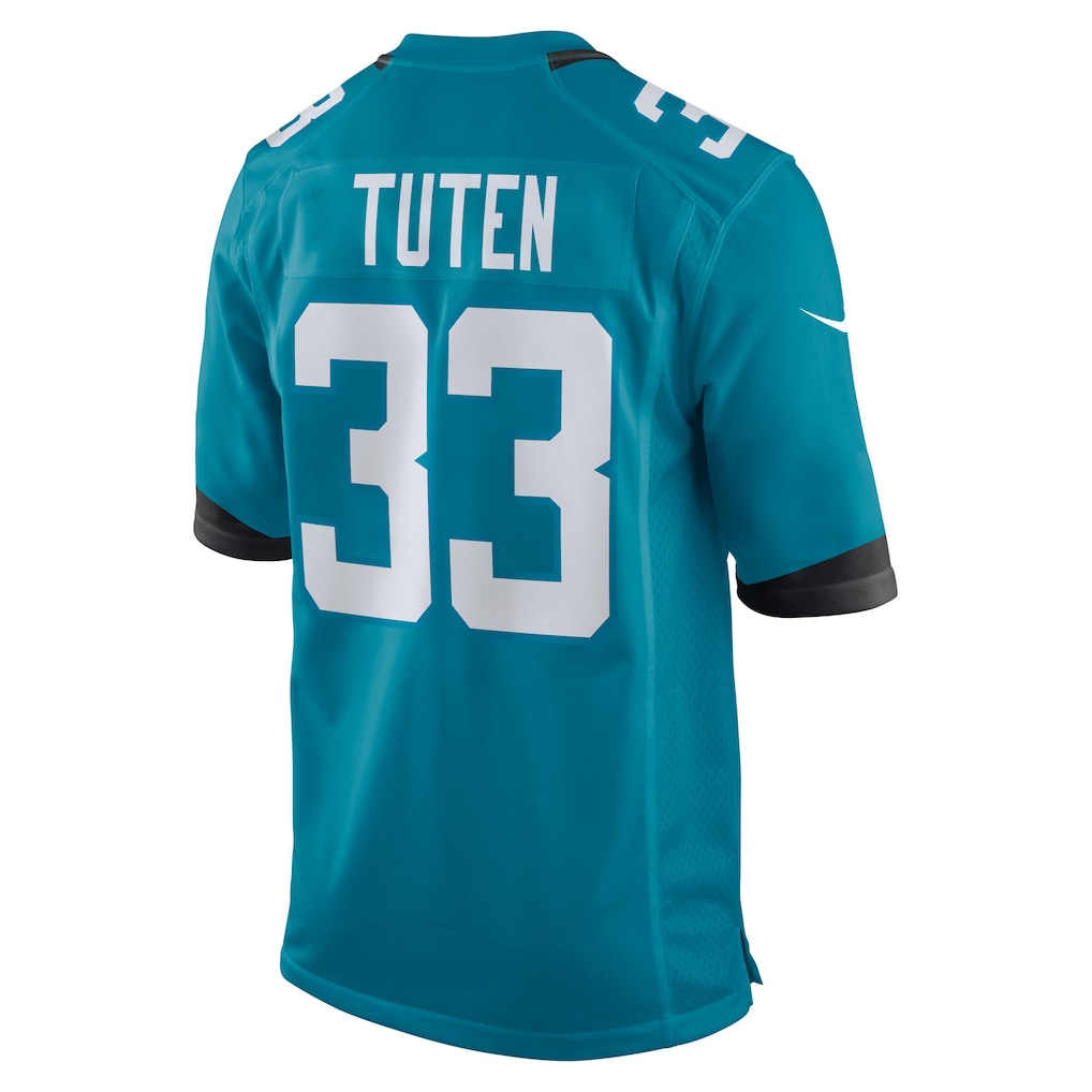 harde J.Jaguars #33 Bhayshul Tuten Teal Team Game Jersey