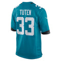 harde J.Jaguars #33 Bhayshul Tuten Teal Team Game Jersey