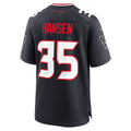 harde H.Texans #35 Jake Hansen Navy Team Game Jersey