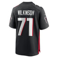 harde A.Falcons #71 Elijah Wilkinson Black Team Game Jersey