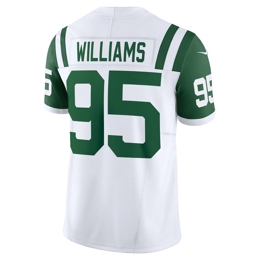harde NY.Jets #95 Quinnen Williams White Classic Alternate Vapor F.U.S.E. Limited Jersey