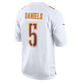 harde #5 Jayden Daniels Player W.Commanders Tundra White Fashion Stitched Jersey