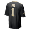 harde NO.Saints #1 Dad Black Game Jersey