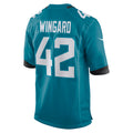 harde J.Jaguars #42 Andrew Wingard Teal Game Jersey