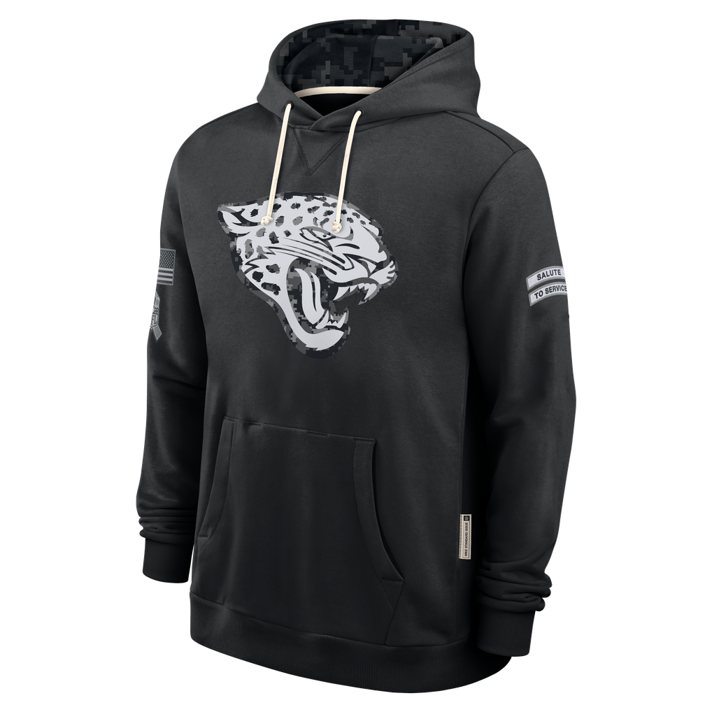 harde J.Jaguars Black 2026 Salute to Service Sideline Dri-FIT Pullover Hoodie Jerseys
