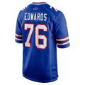 harde B.Bills #76 David Edwards Royal Team Game Jersey