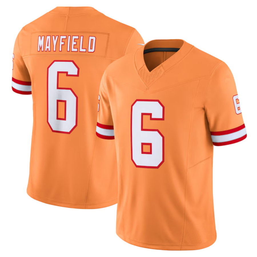 harde #6 Baker Mayfield Player TB.Buccaneers Orange Vapor F.U.S.E. Limited Stitched Jerseys
