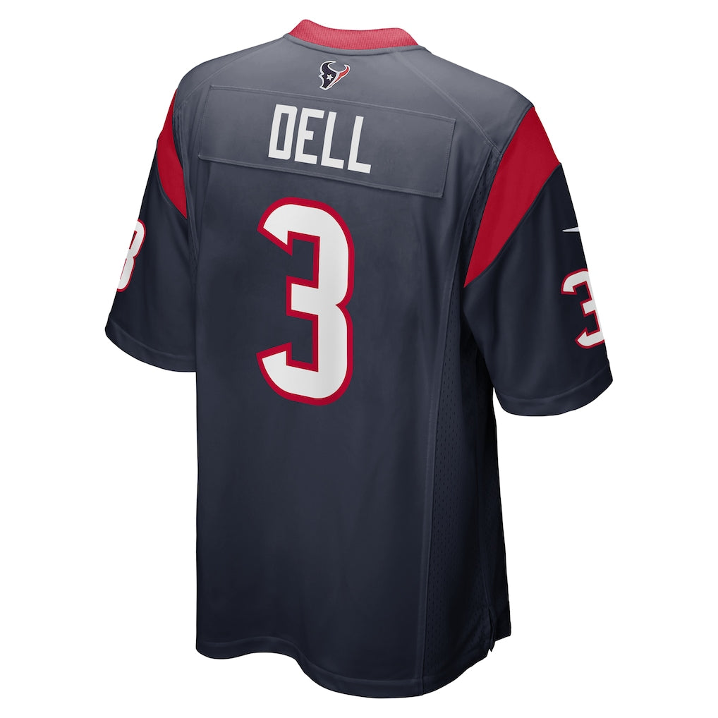 harde H.Texans #3 Tank Dell Navy Player Game Jersey
